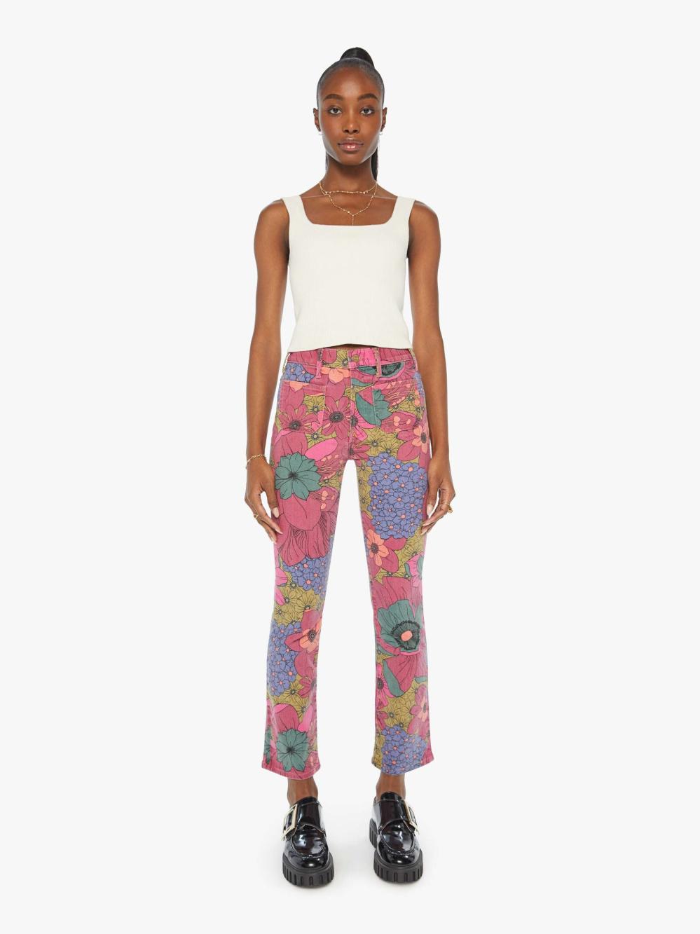 Women Pants | Mother Denim The Patch Pocket Insider Flood - Psychic Floral