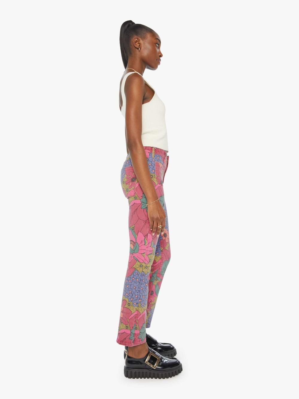 Women Pants | Mother Denim The Patch Pocket Insider Flood - Psychic Floral