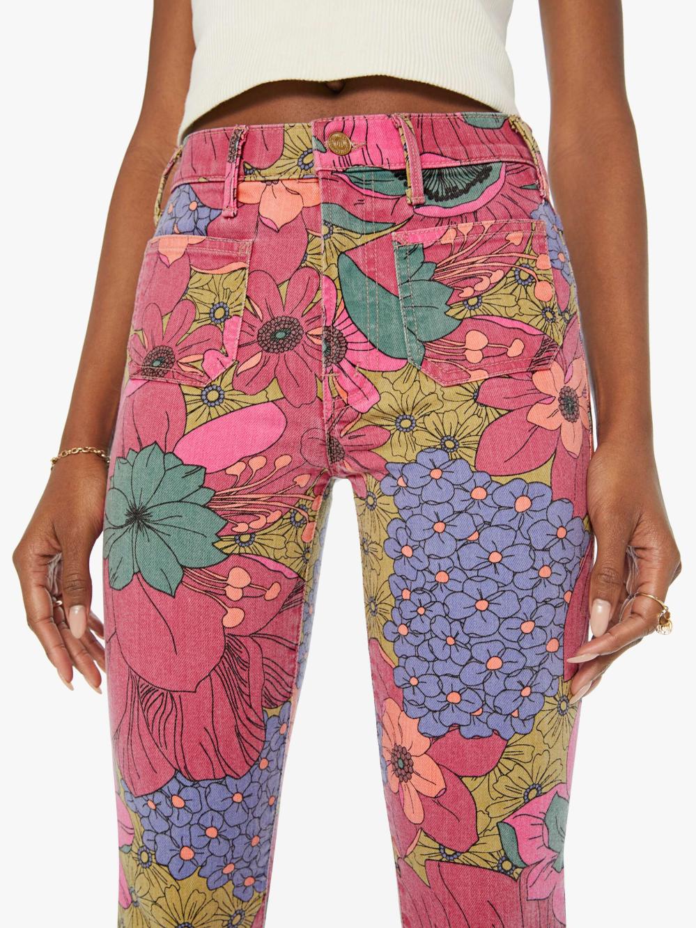 Women Pants | Mother Denim The Patch Pocket Insider Flood - Psychic Floral