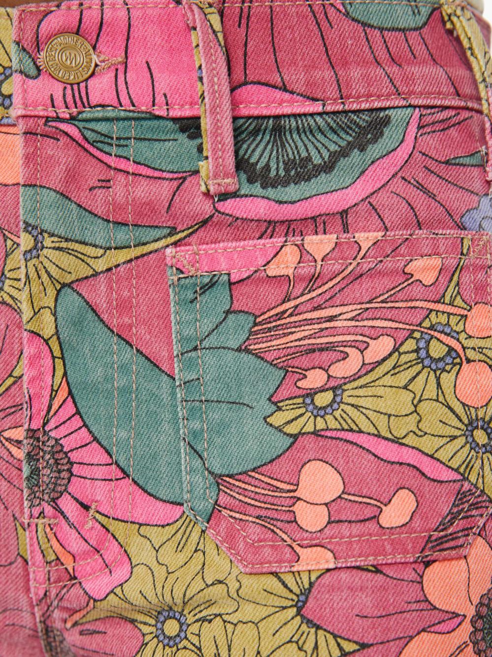 Women Pants | Mother Denim The Patch Pocket Insider Flood - Psychic Floral