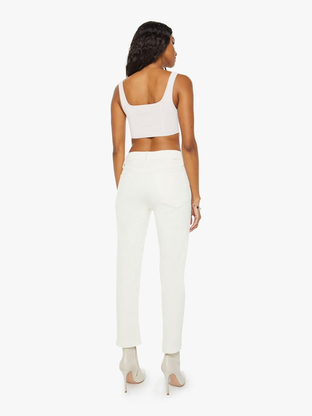 Women Pants | Mother Denim Women's The Tomcat Ankle - Cream Puffs