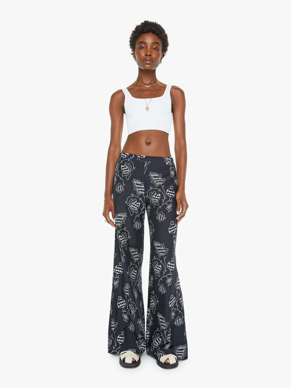 Women Pants | Mother Denim XiRENA Pippen Pant - Black Pom