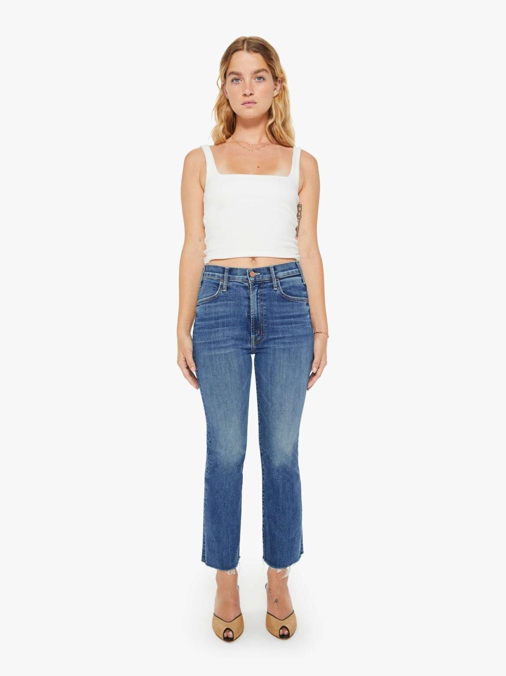 Women Petites | Mother Denim PETITES THE LIL HUSTLER ANKLE FRAY HEALING JAR