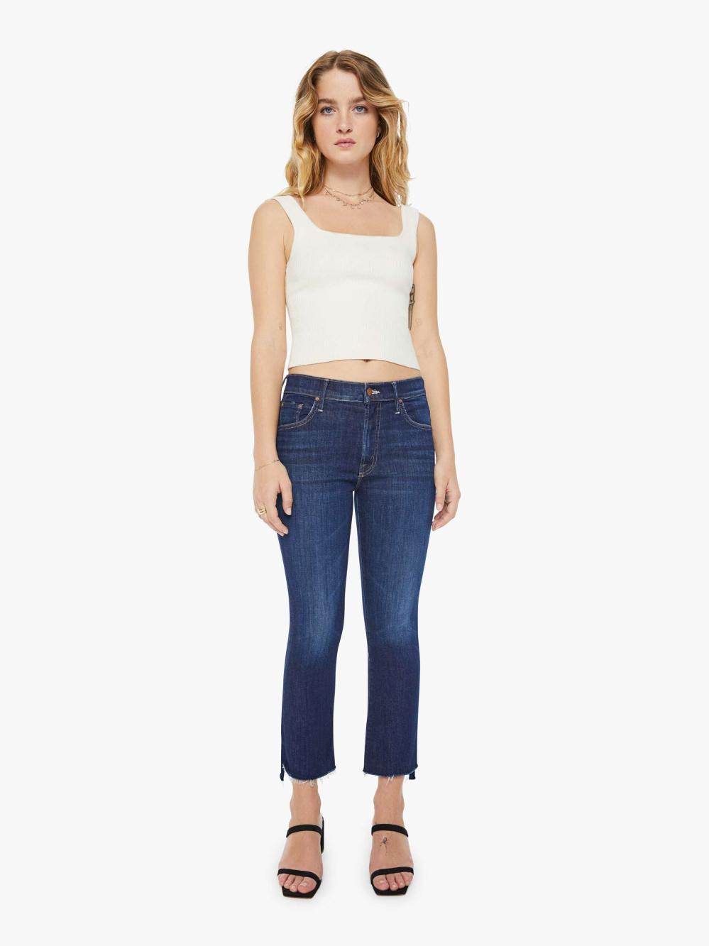 Women Petites | Mother Denim PETITES The Lil' Insider Crop Step Fray - Off Limits