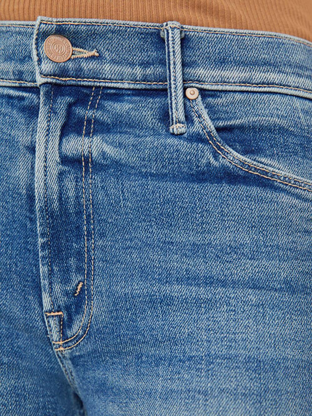 Women Petites | Mother Denim PETITES THE LIL MID RISE DAZZLER ANKLE FRAY RIDING THE CLIFFSIDE