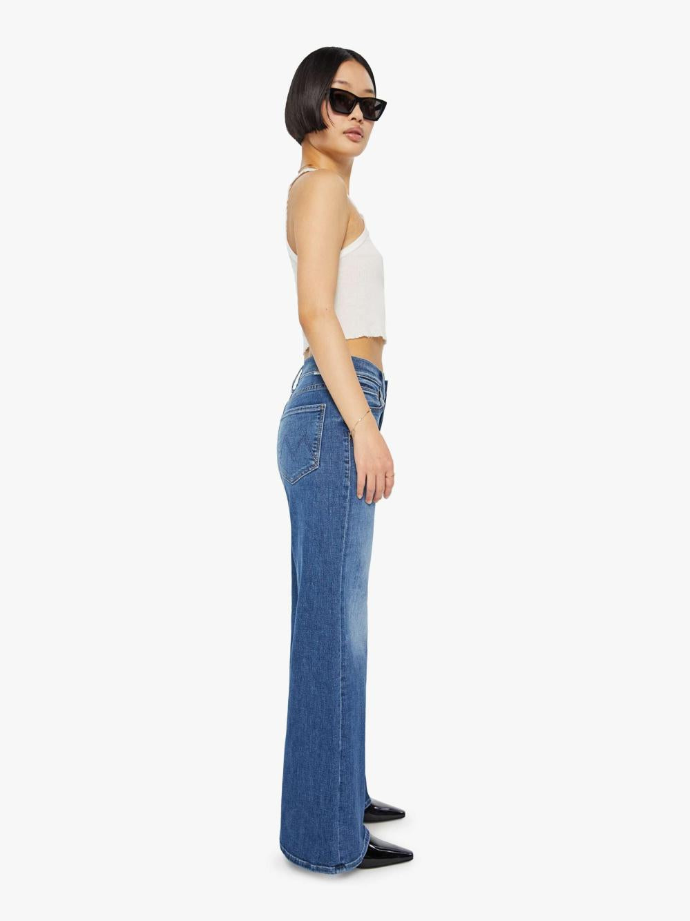 Women Petites | Mother Denim PETITES The Lil' Tomcat Roller Sneak - Sixth Sense