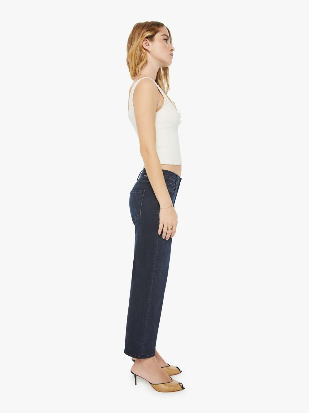 Women Relaxed | Mother Denim PETITES The Lil' Mid Rise Zip Rambler - Night In Venice