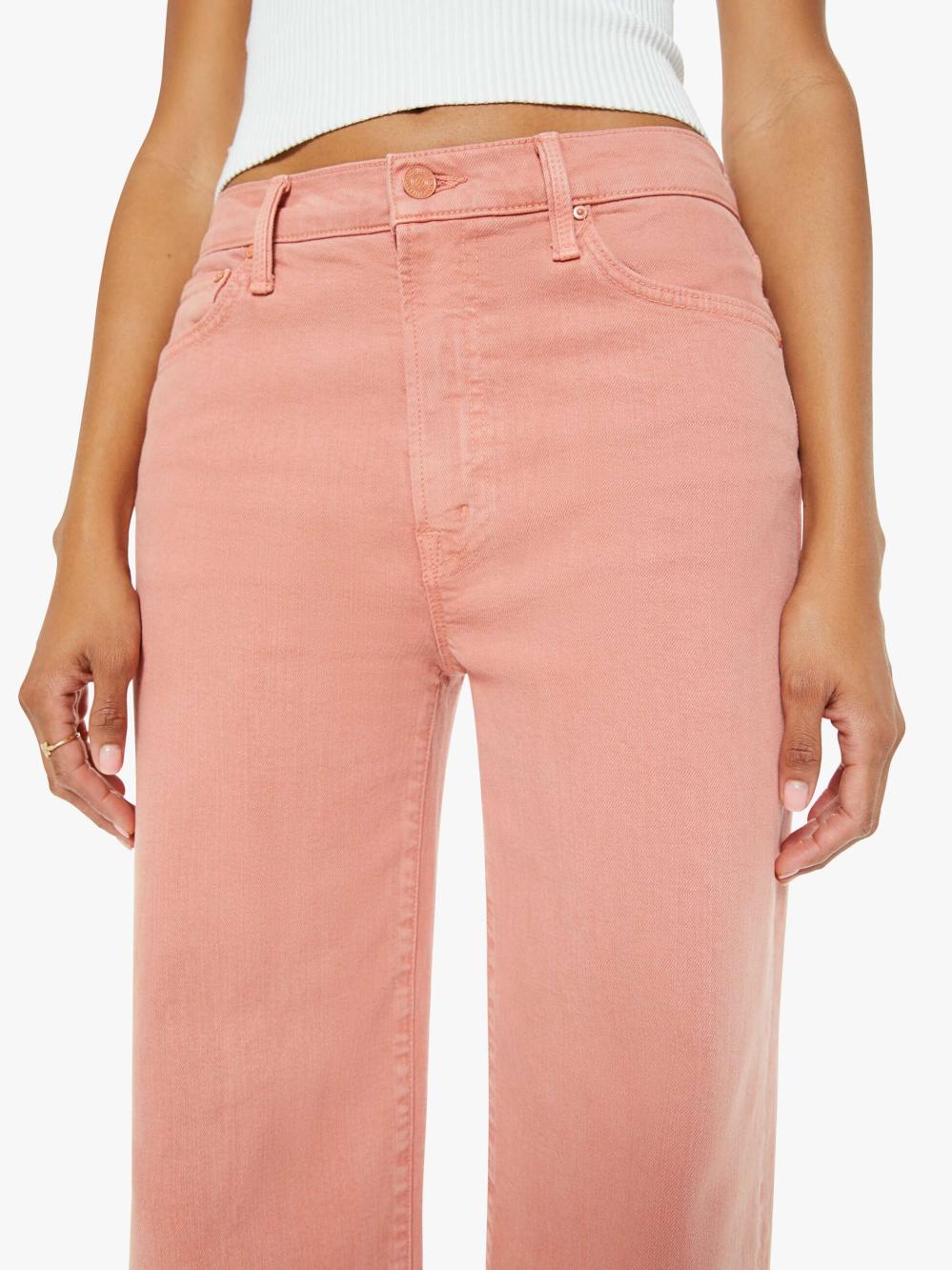 Women Relaxed | Mother Denim The Dodger Sneak -Cats And Dogs - Coral Haze