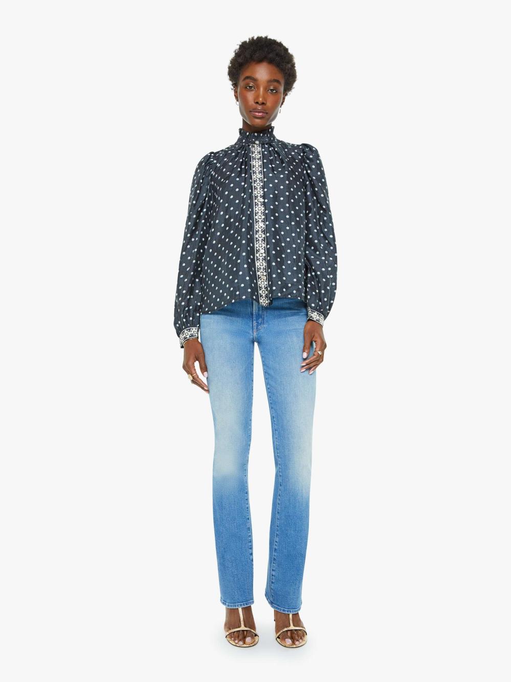Women Shirts | Mother Denim Alix Of Bohemia Annabel Shirt - Raven Dot