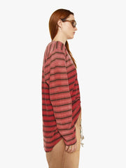 Women Shirts | Mother Denim Dr. Collectors Derrick Tee Stripes - Antique Red