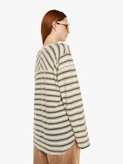 Women Shirts | Mother Denim Dr. Collectors Derrick Tee Stripes - Stone