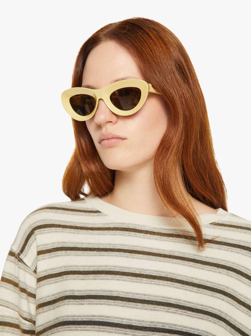 Women Shirts | Mother Denim Dr. Collectors Derrick Tee Stripes - Stone