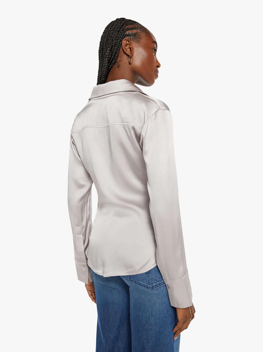 Women Shirts | Mother Denim Maria Cher Eloise Shirt - Silver