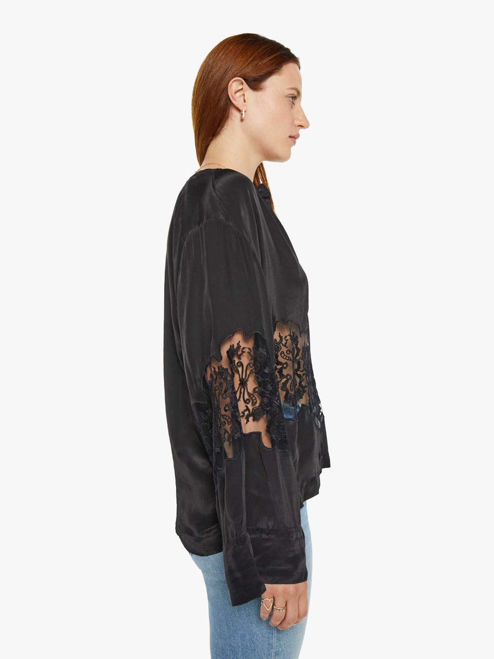 Women Shirts | Mother Denim Maria Cher Remy Blouse - Black