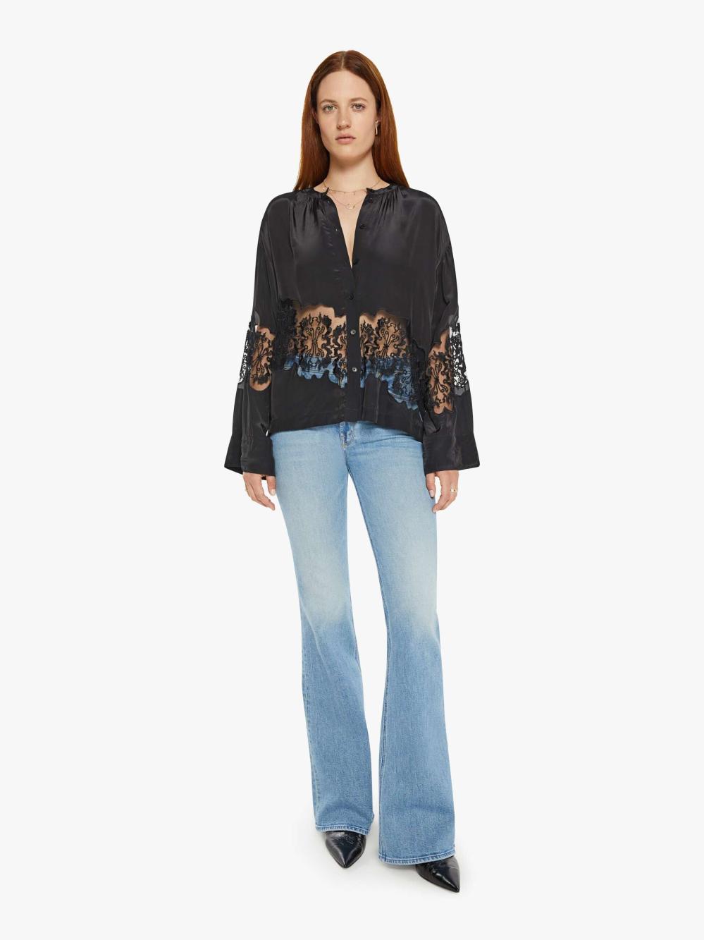 Women Shirts | Mother Denim Maria Cher Remy Blouse - Black