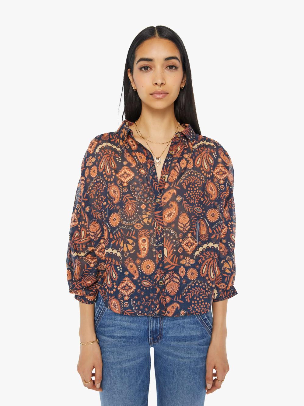 Women Shirts | Mother Denim The Breeze Top - Henna Happiness