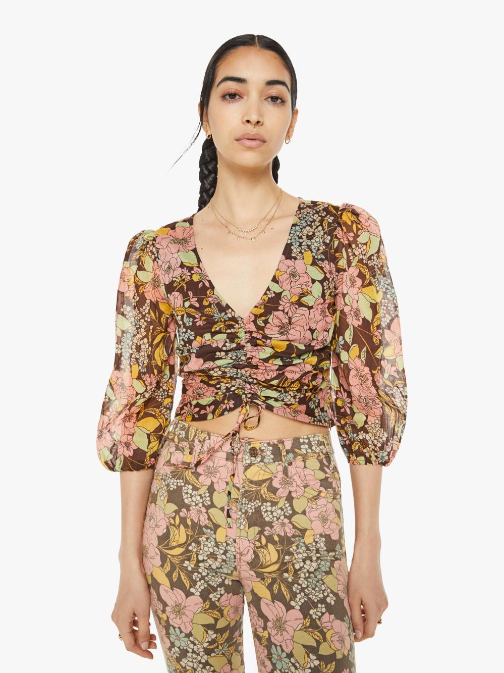 Women Shirts | Mother Denim The Cinch Top - Boutonniere Bouquet