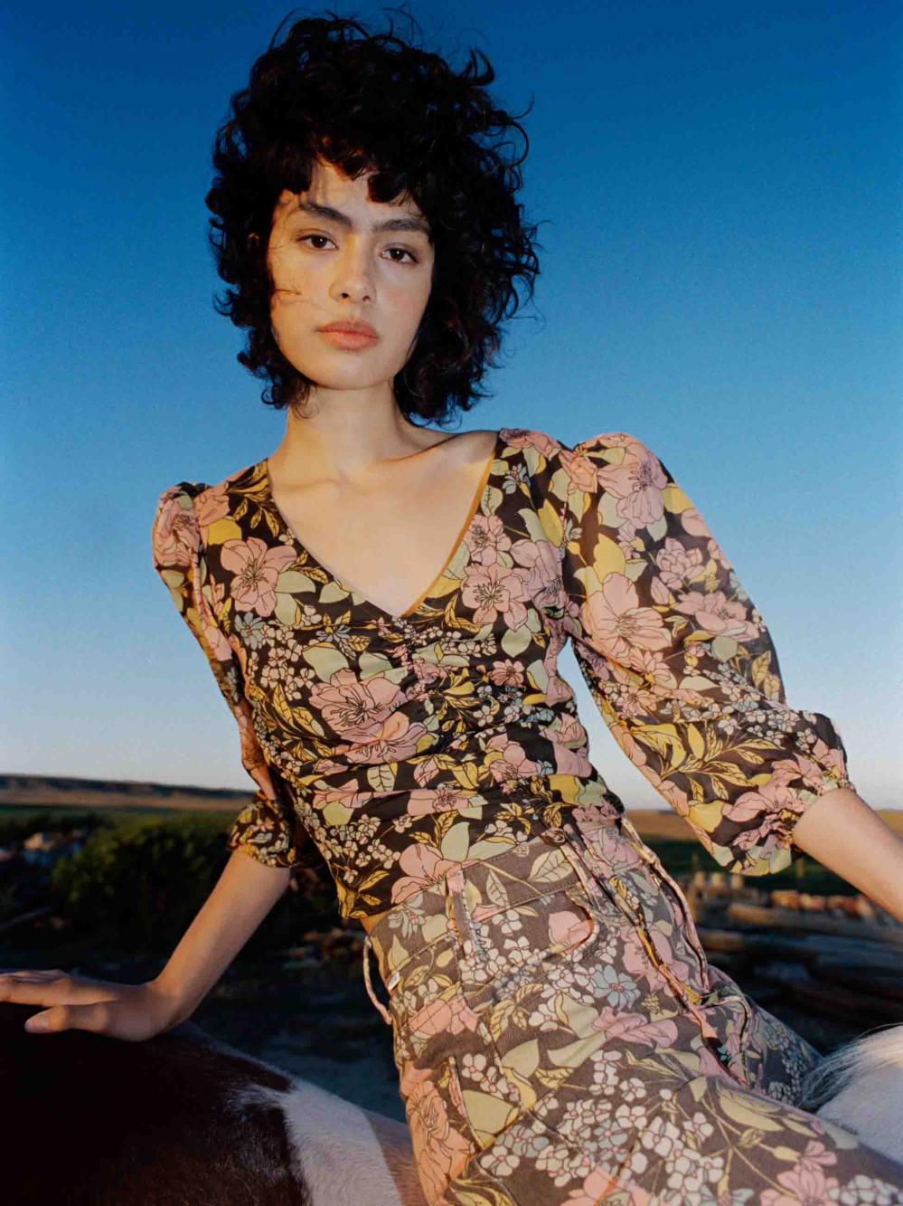 Women Shirts | Mother Denim The Cinch Top - Boutonniere Bouquet