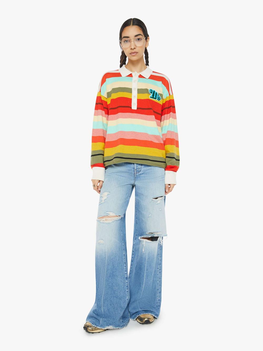 Women Shirts | Mother Denim The Penalty Kick - Rainbow - So Knotty
