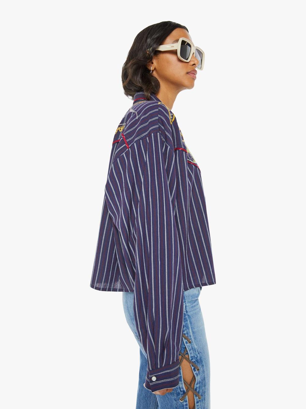 Women Shirts | Mother Denim The Riding Shotgun - Circle The Wagon