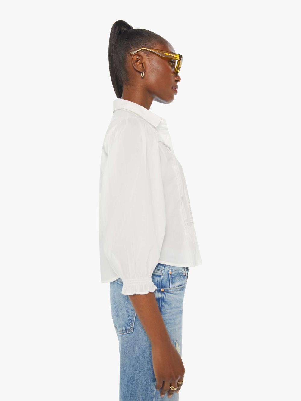 Women Shirts | Mother Denim The Tucks And Gathers - Bright White