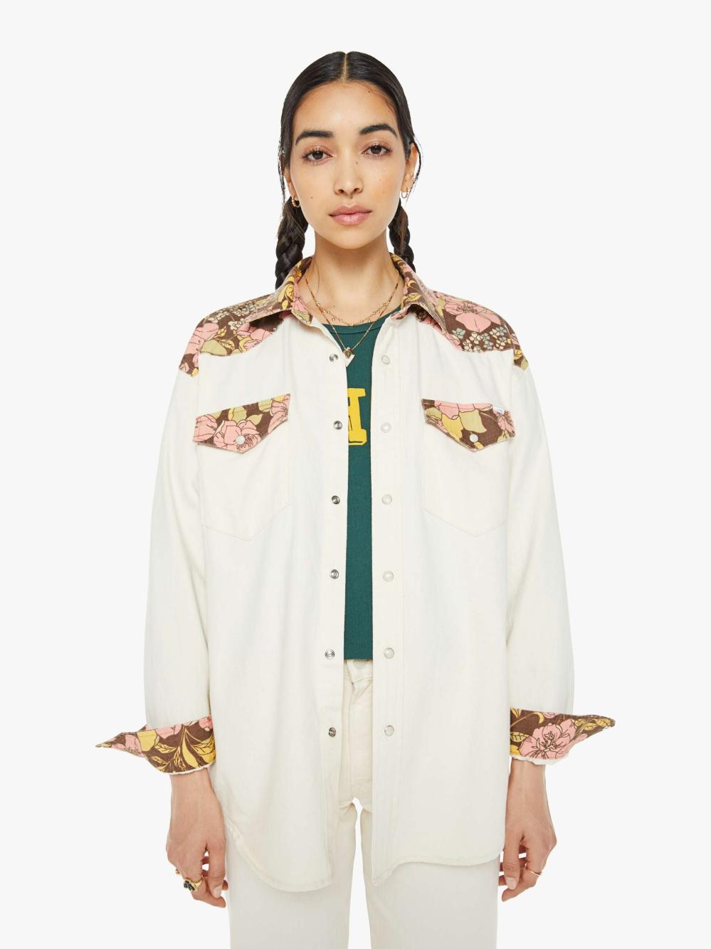 Women Shirts | Mother Denim The Tycoon - Boutonniere Bouquet