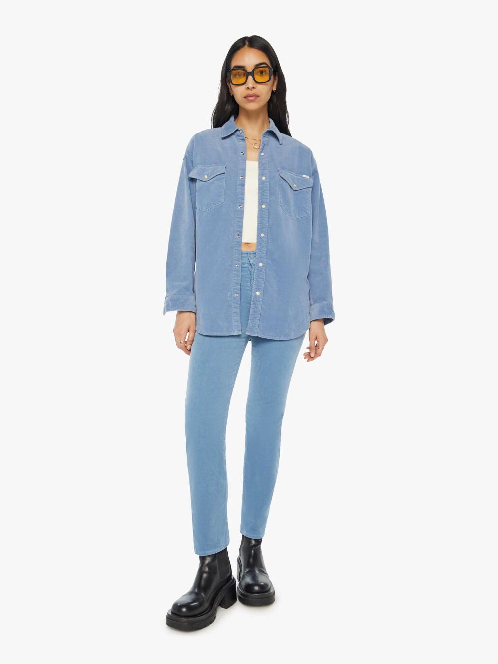 Women Shirts | Mother Denim The Wild West Shirt - Hopscotch - Blue Shadow