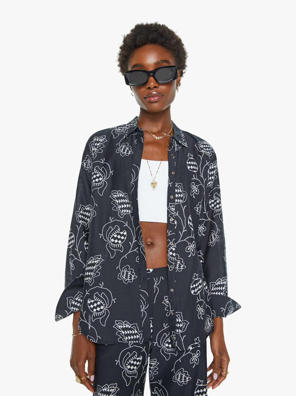 Women Shirts | Mother Denim XiRENA Beau Shirt - Black Pom