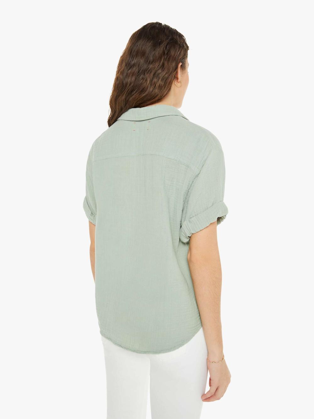 Women Shirts | Mother Denim XiRENA Cruz Top - Aqua Grey