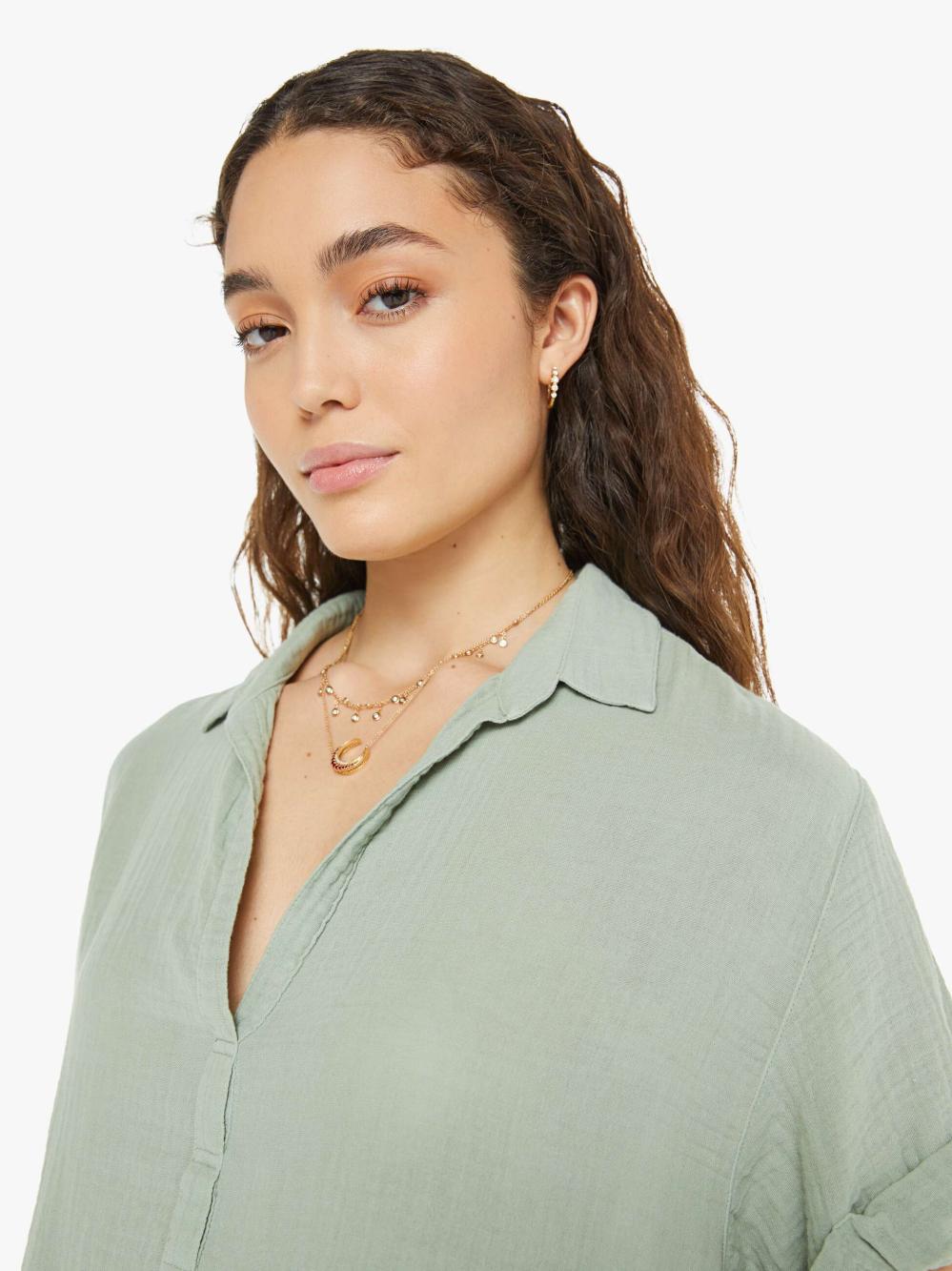 Women Shirts | Mother Denim XiRENA Cruz Top - Aqua Grey