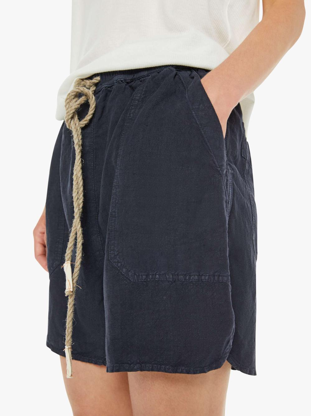 Women Shorts | Mother Denim Dr. Collectors P62 Weekend Short - Sulfur Black