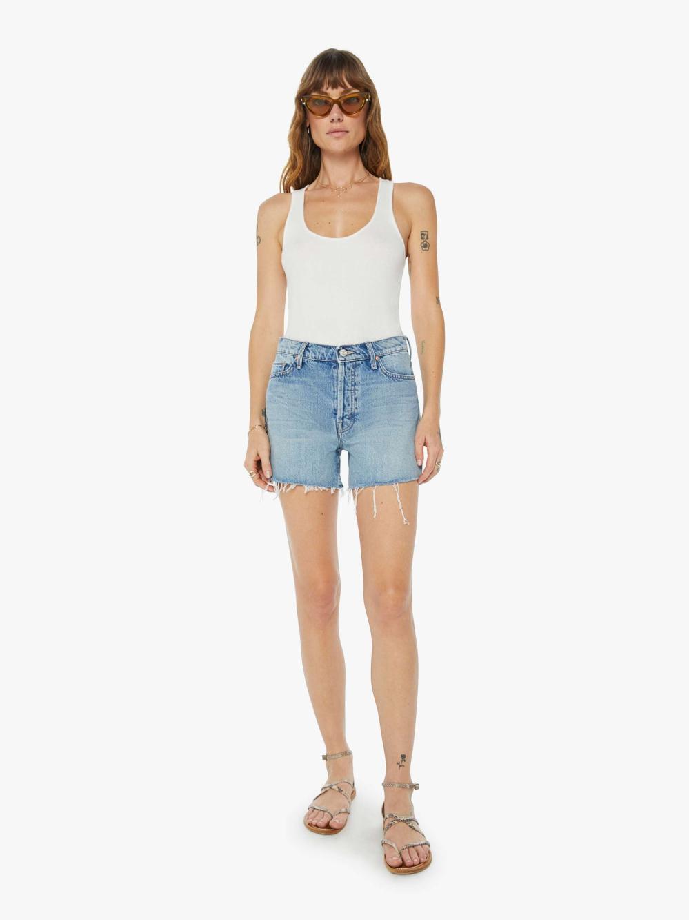Women Shorts | Mother Denim THE SKIPPER SHORT AND LONG FRAY LEAP AT THE CHANCE