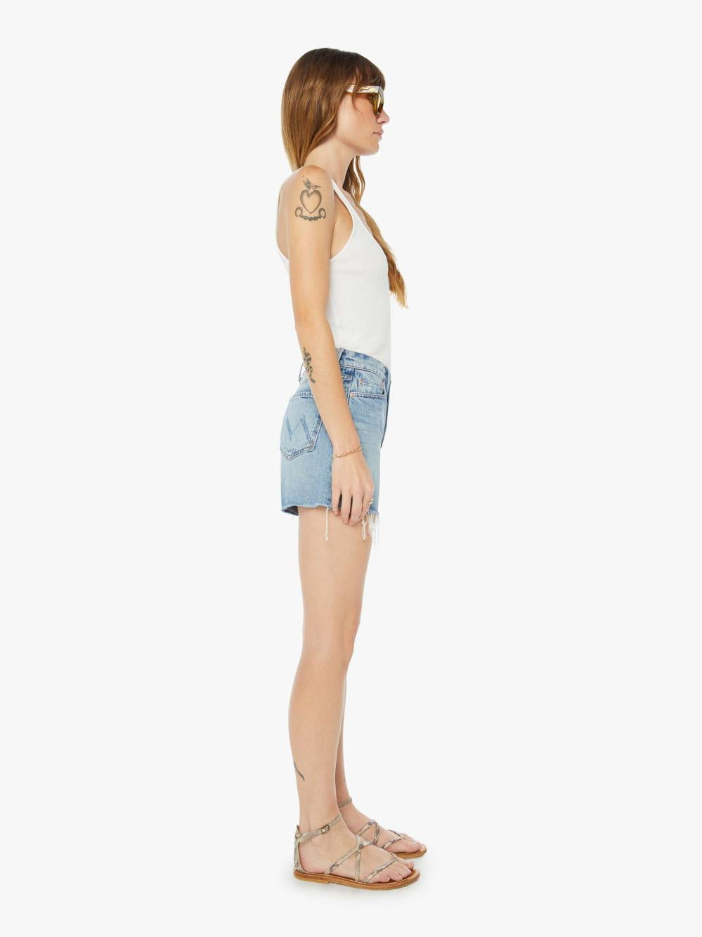 Women Shorts | Mother Denim THE SKIPPER SHORT AND LONG FRAY LEAP AT THE CHANCE