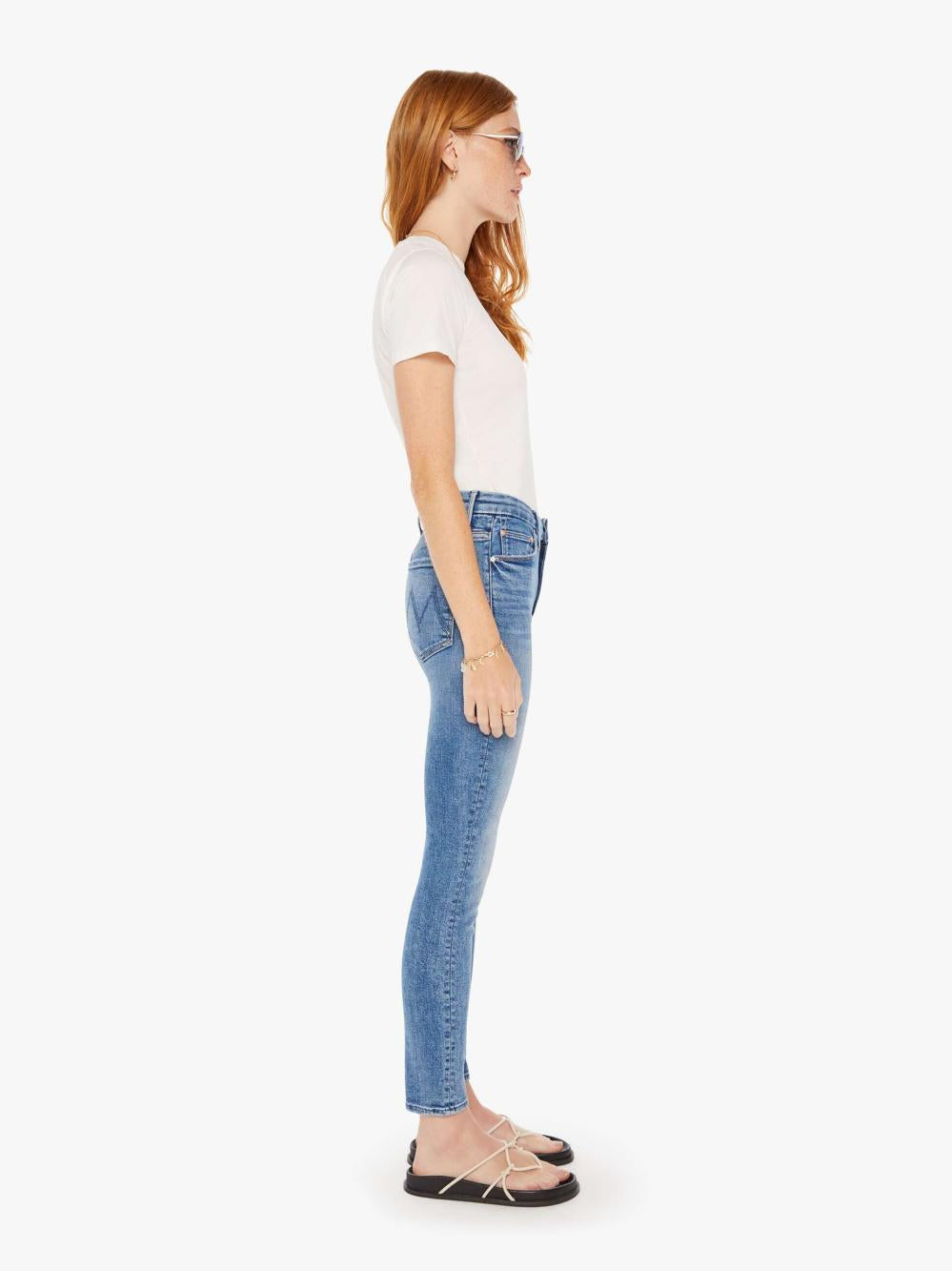 Women Skinny | Mother Denim High Waisted Looker Ankle - On The Road
