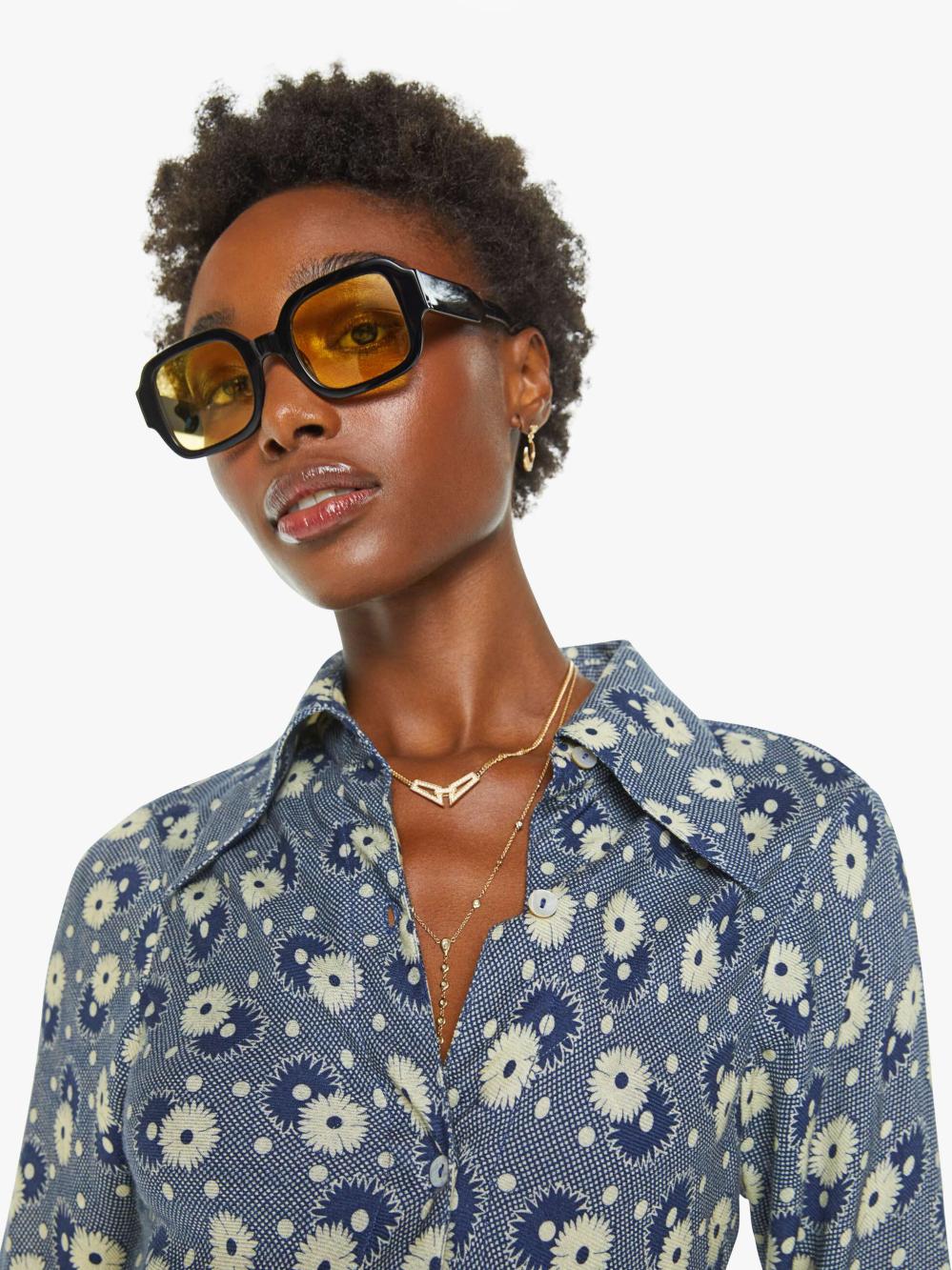 Women Skirts &amp; Dresses | Mother Denim Alix Of Bohemia Lotte Dress - Navy Daisy