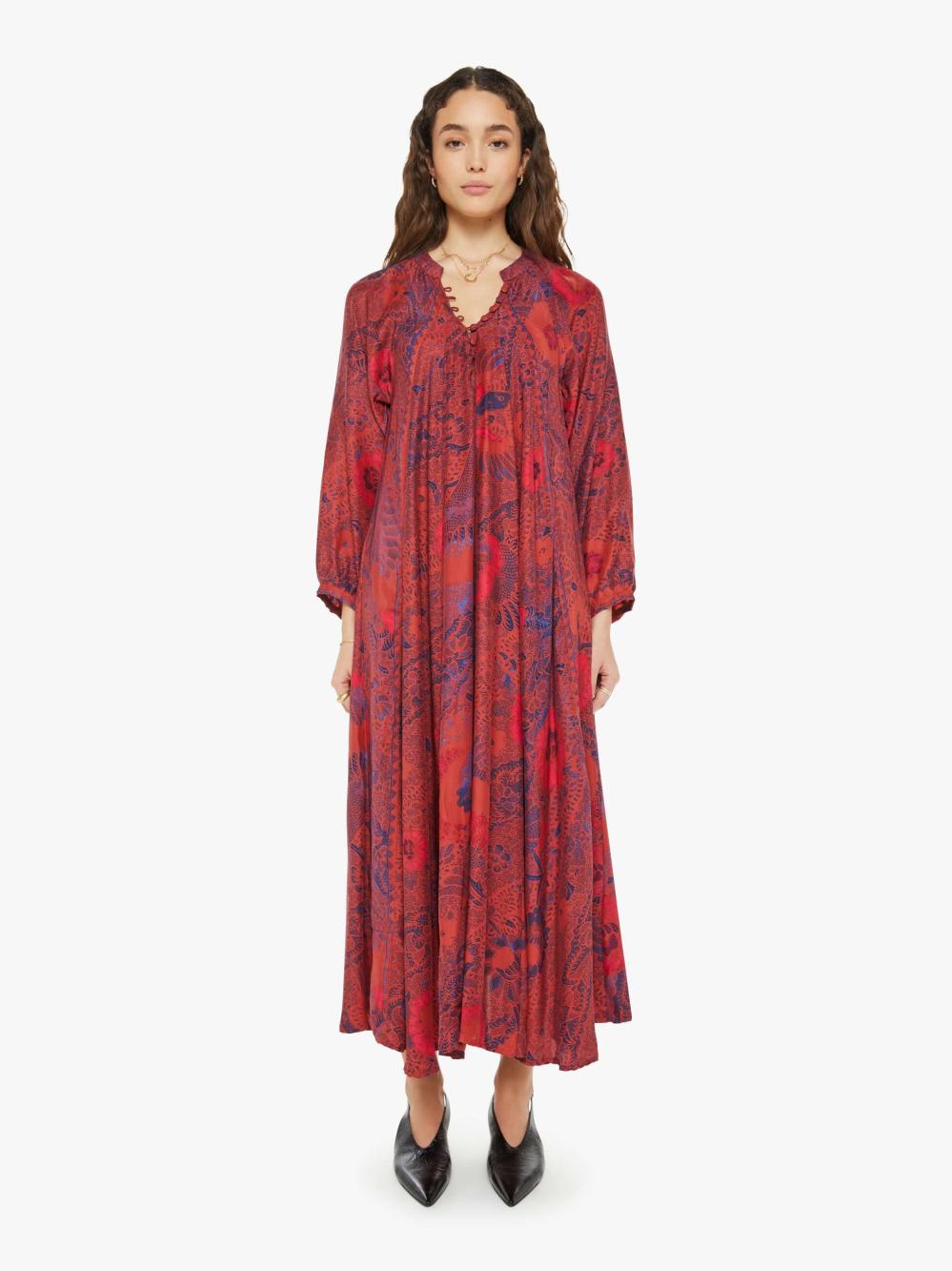 Women Skirts &amp; Dresses | Mother Denim Natalie Martin Fiore Maxi - Peacock Currant