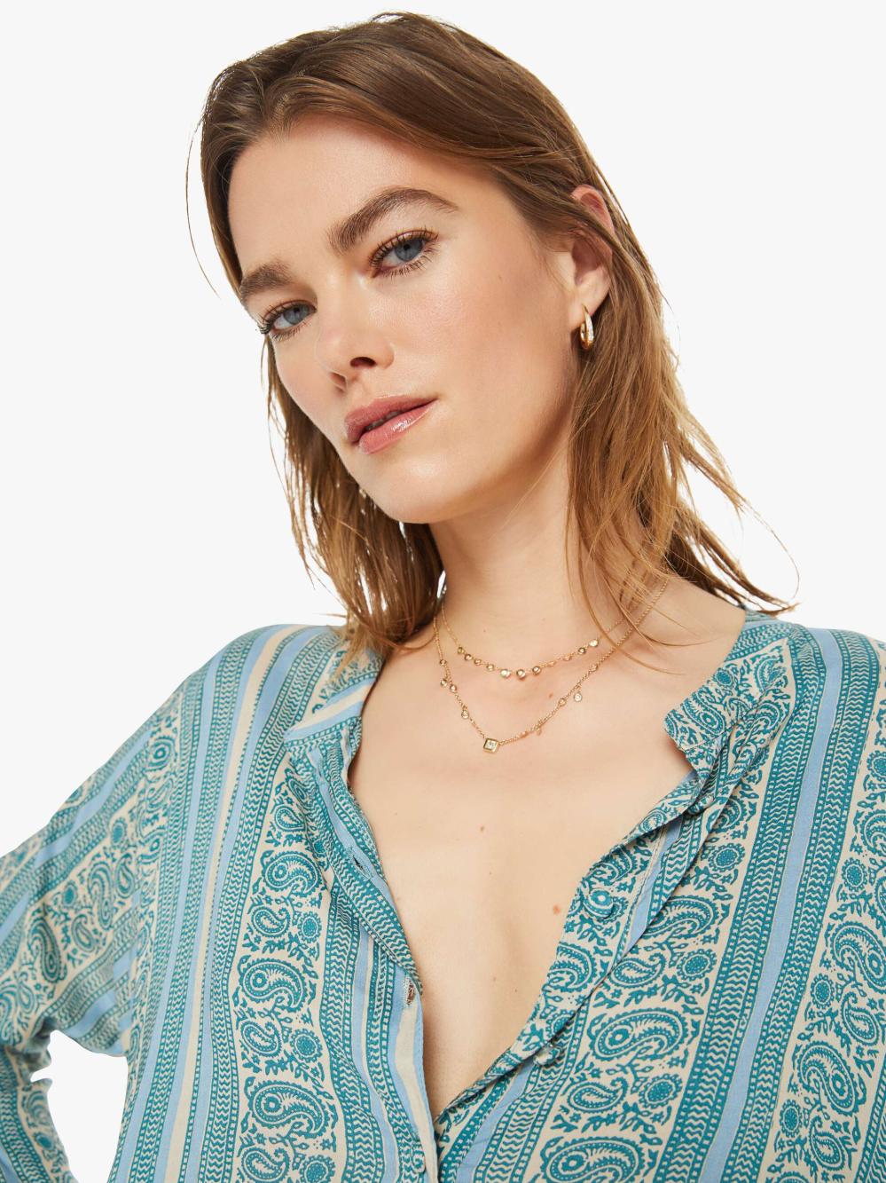 Women Skirts &amp; Dresses | Mother Denim Natalie Martin Isobel Dress - Paisley Stripe Pool