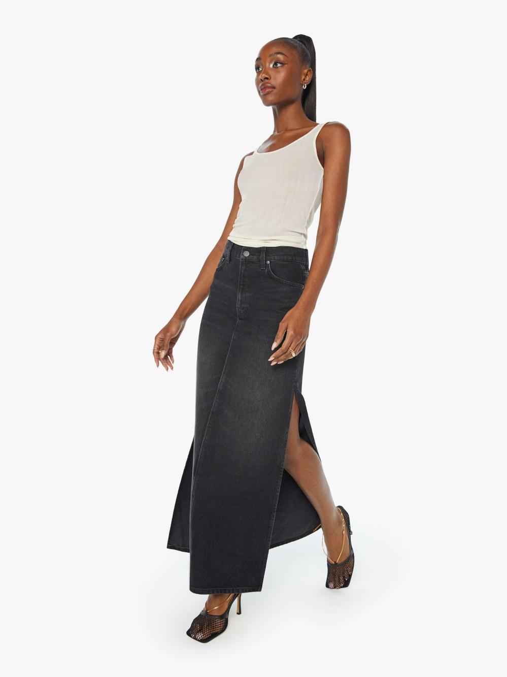 Women Skirts &amp; Dresses | Mother Denim SNACKS! The Fun Dip Slice Maxi Skirt - Late Night Lick