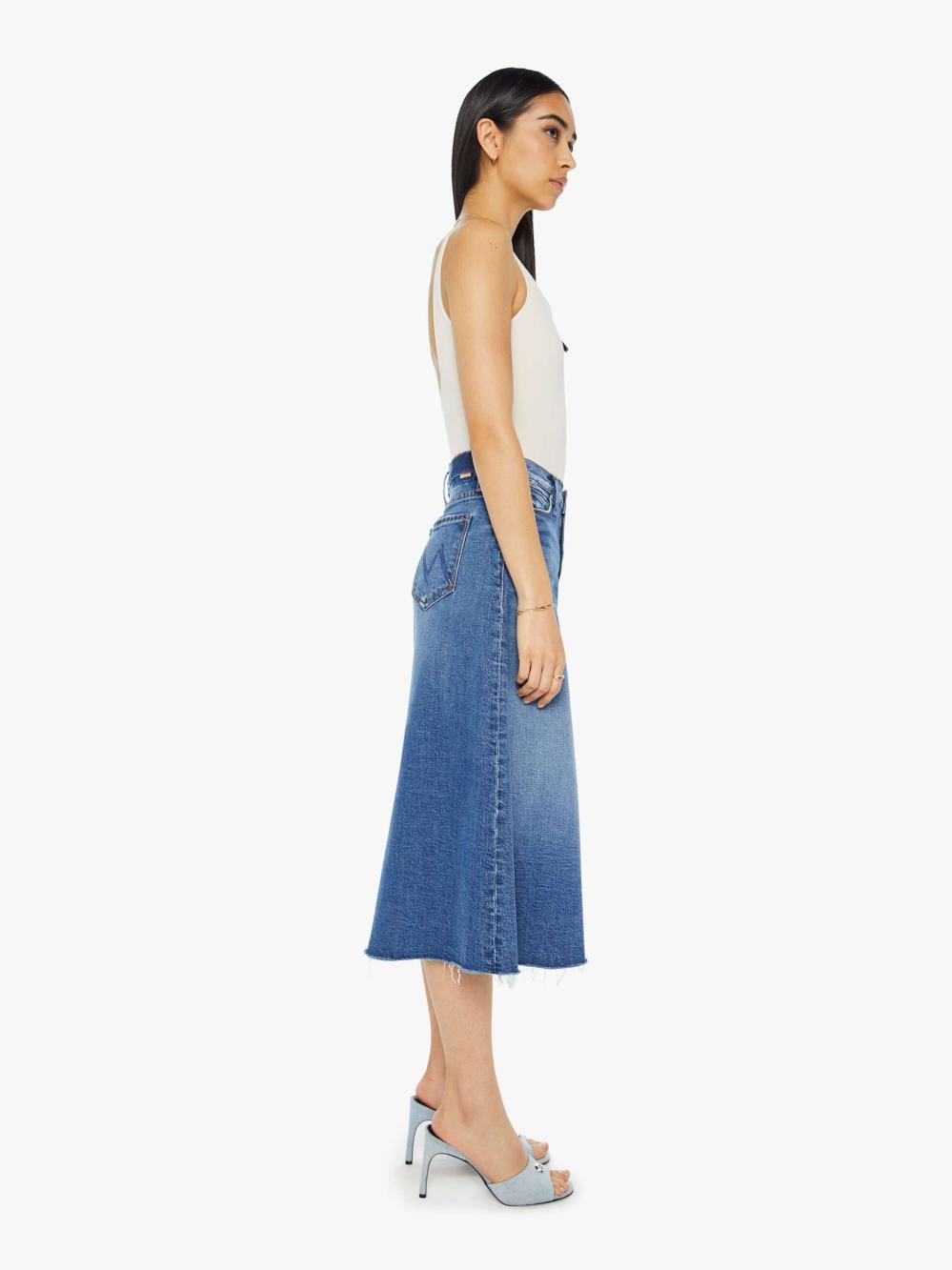 Women Skirts &amp; Dresses | Mother Denim The Circle Midi Fray - Dream Team