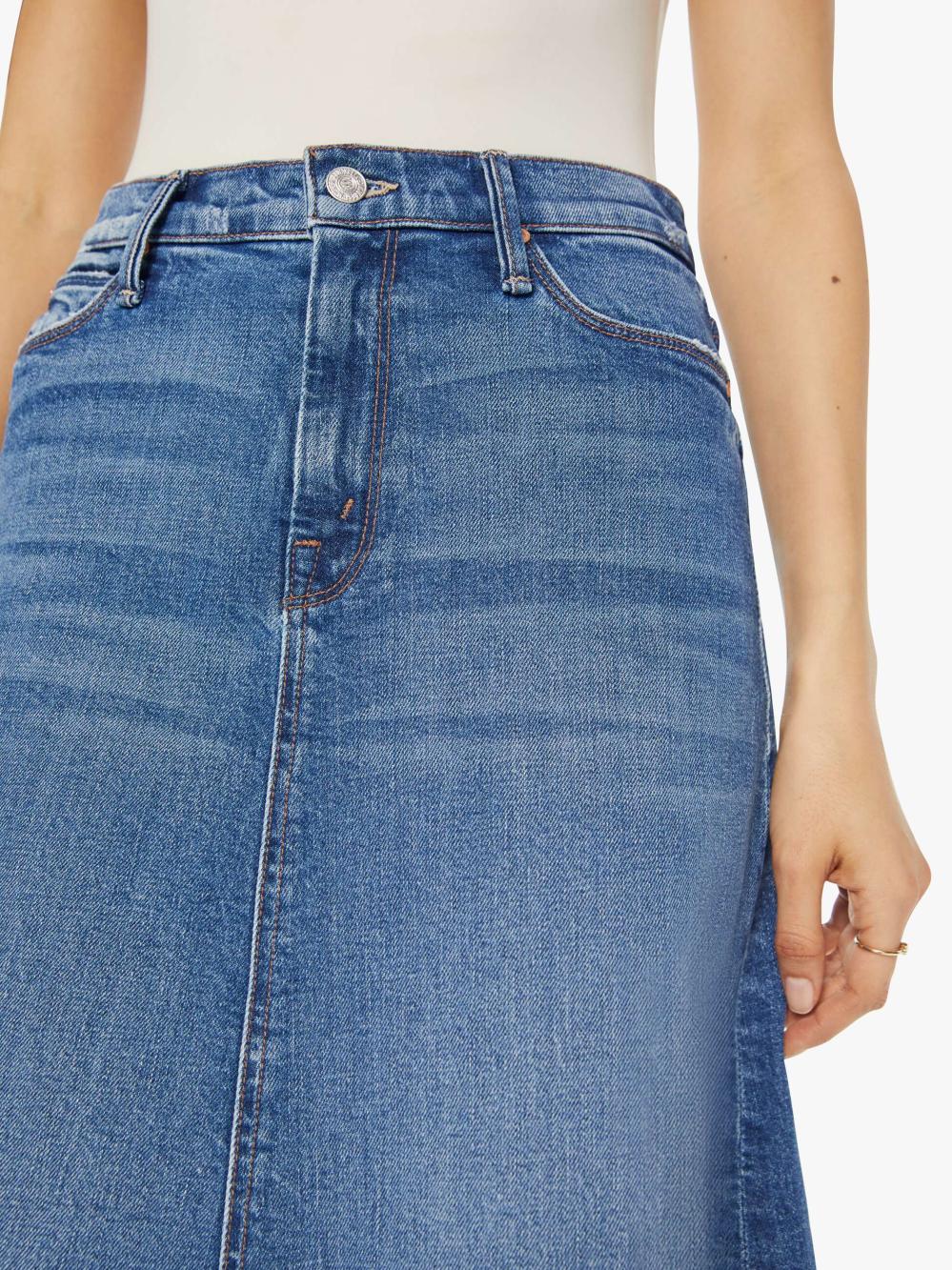 Women Skirts &amp; Dresses | Mother Denim The Circle Midi Fray - Dream Team