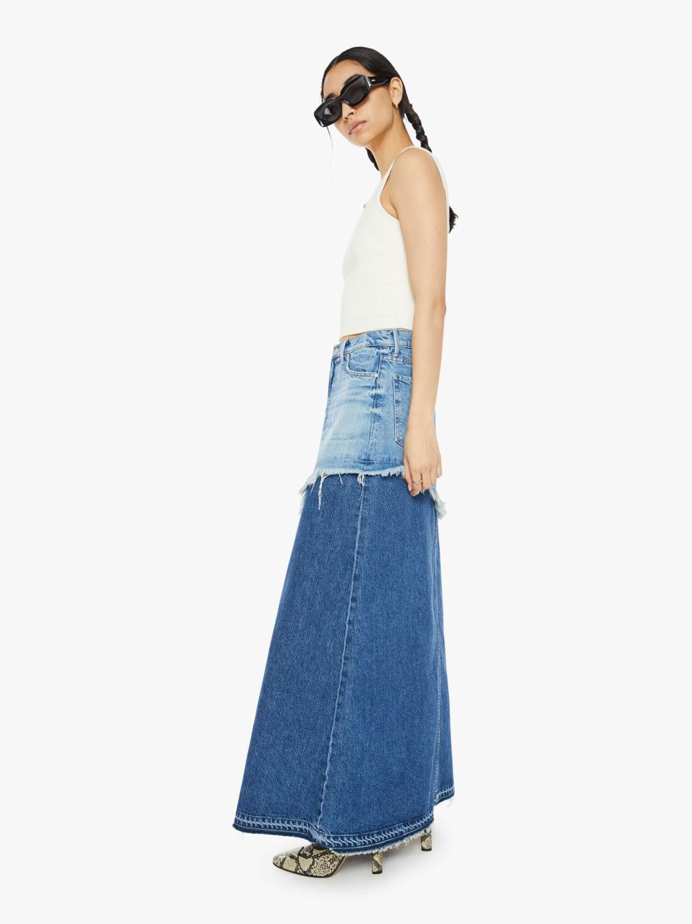 Women Skirts &amp; Dresses | Mother Denim The Dual Ditcher Maxi - Double Whammy