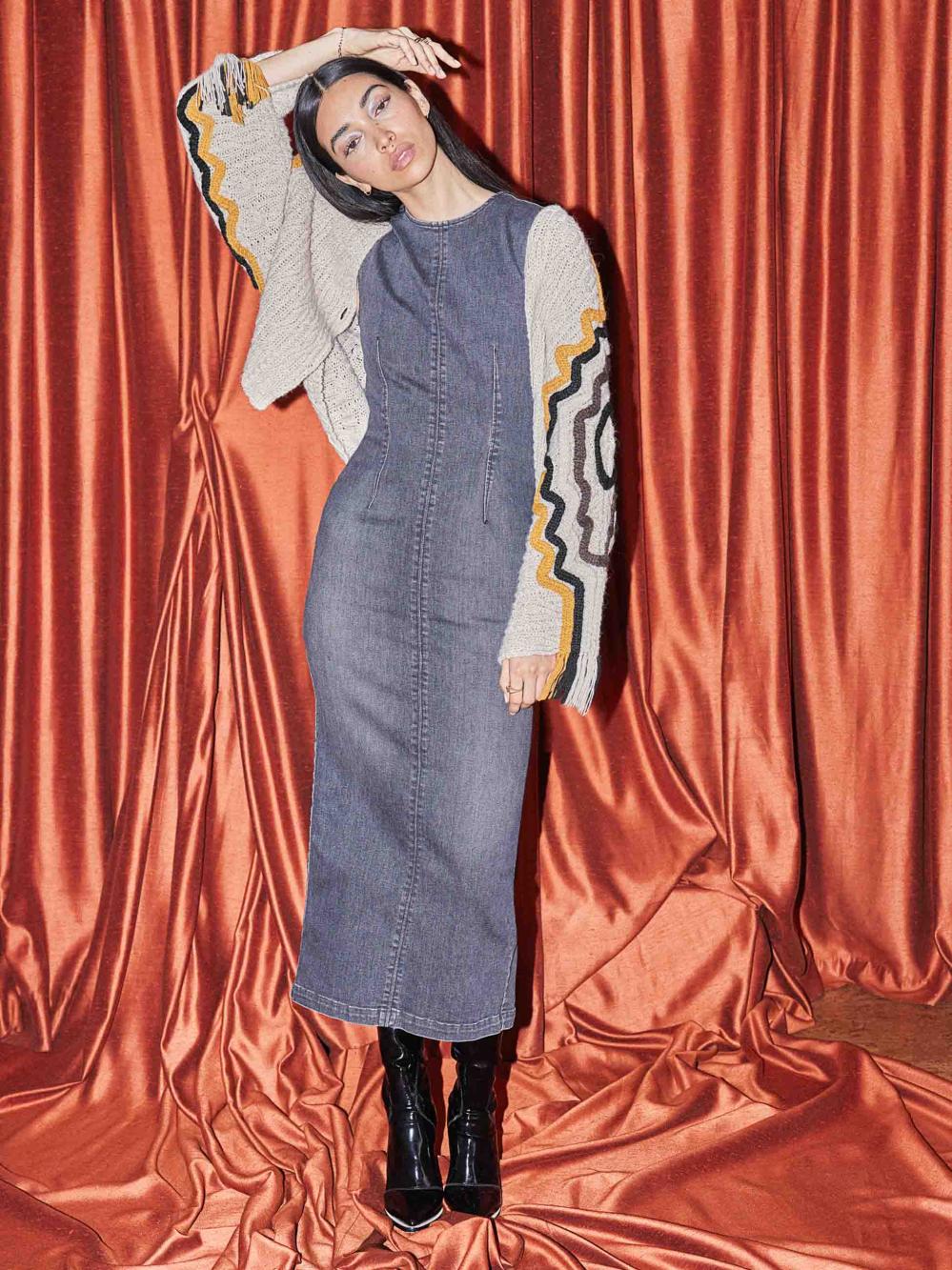 Women Skirts &amp; Dresses | Mother Denim The Swerve Dress - Up In Smoke