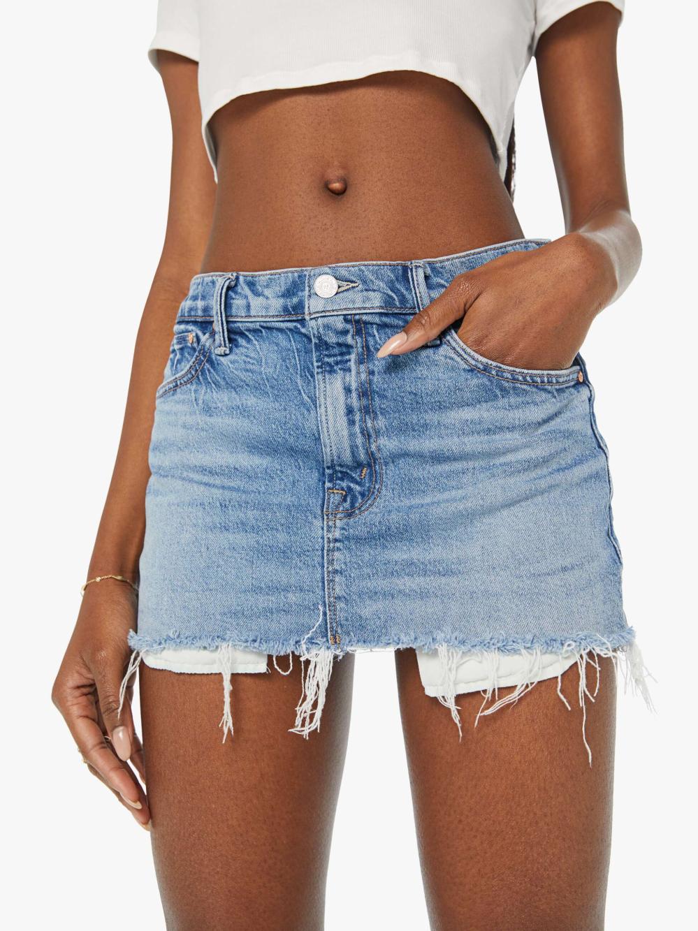 Women Skirts | Mother Denim The Teeny Tiny Mini - Are We There Yet?