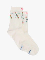 Women Socks | Mother Denim The Half Step - MF Skulls And Flowers
