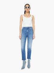 Women Straight | Mother Denim High Waisted Rider Ankle Step Fray - Loafers And Lassos