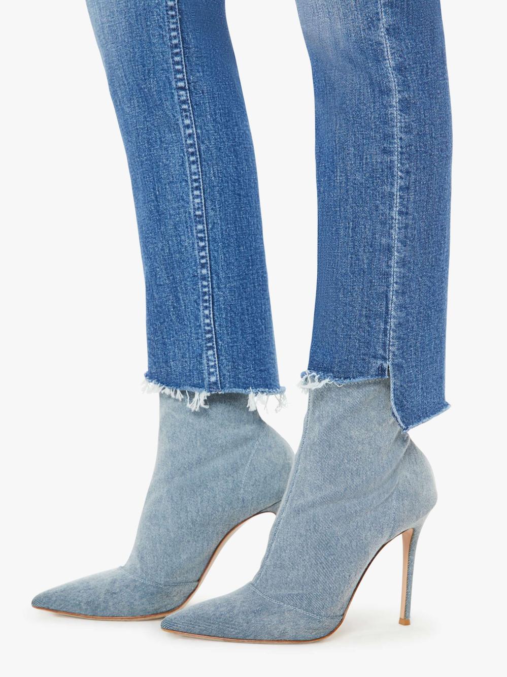 Women Straight | Mother Denim High Waisted Rider Ankle Step Fray - Loafers And Lassos