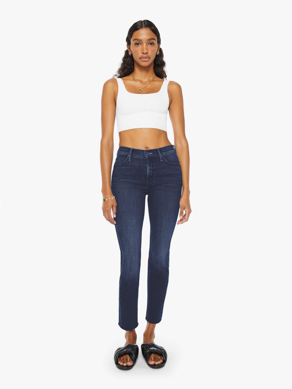 Women Straight | Mother Denim The Mid Rise Dazzler Ankle - Chip On My Shoulder