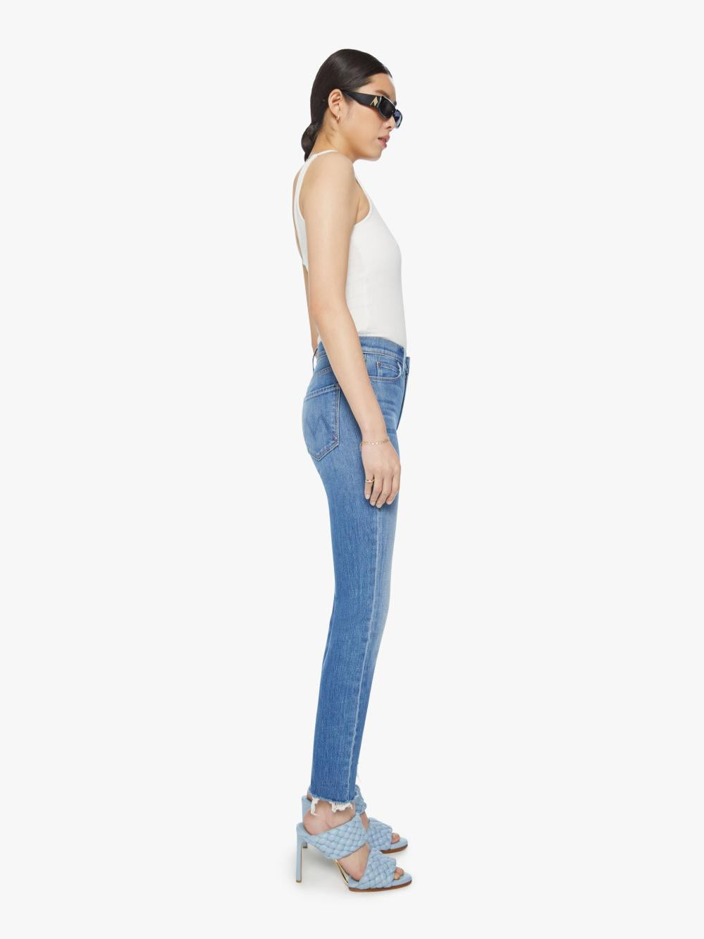 Women Straight | Mother Denim The Mid Rise Dazzler Ankle Fray - New Sheriff In Town