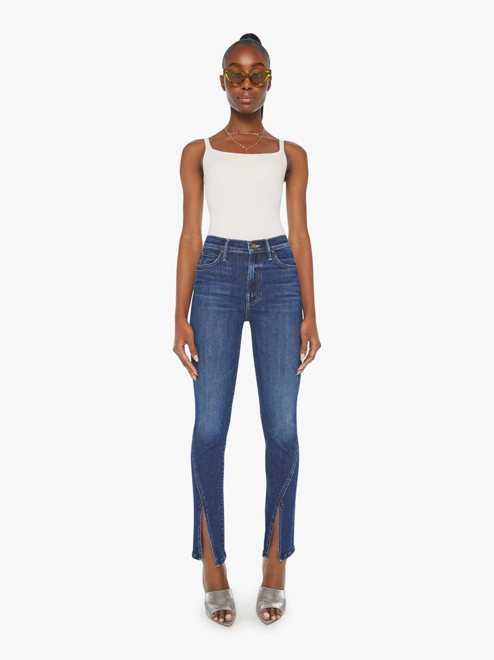 Women Straight | Mother Denim The Rascal Sliced Up Sneak - Mind Games