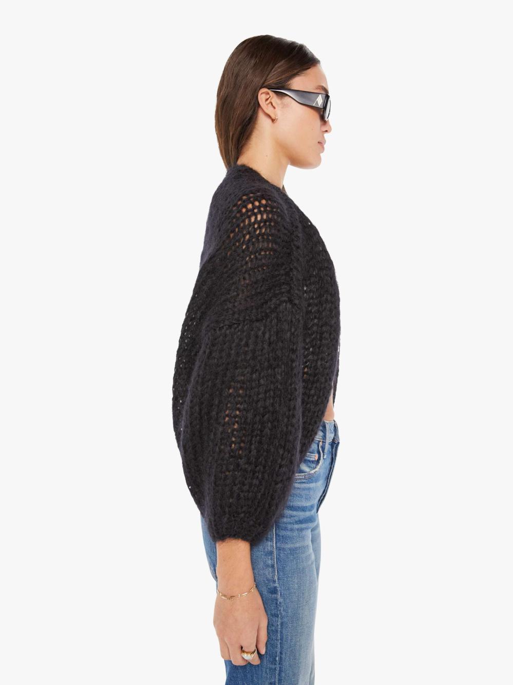 Women Sweaters | Mother Denim Maiami Big Bomber Cardigan - Black